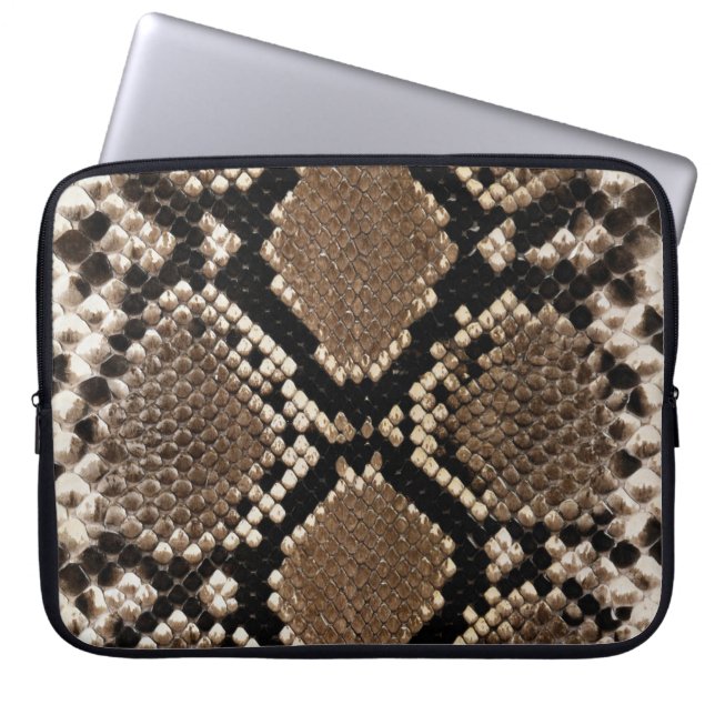Faux Python Snake Skin Lap Top Sleeve (Voorkant)