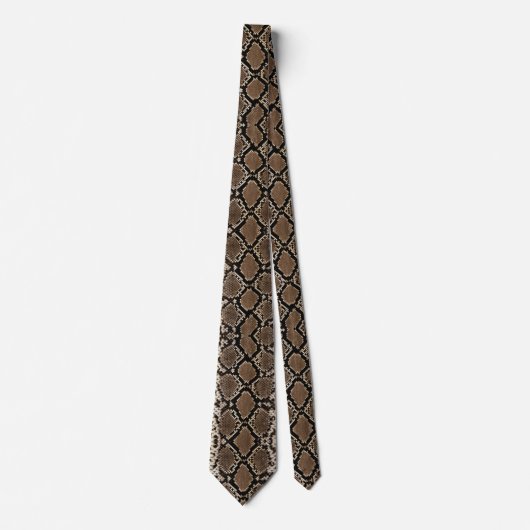Faux Python Snake Skin Mannen Stropdas (Voorkant)