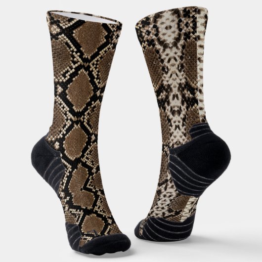 Faux Python Snake Skin Sokken (Gebogen)
