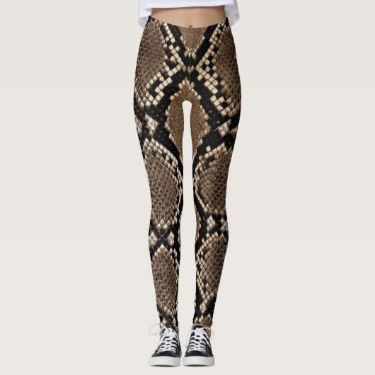 Faux Python Snakeskin Leggings (Voorkant)