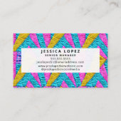 Faux Quilful Colorful Carte de visite professionne (Dos)