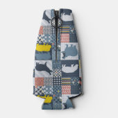 faux-quilted nijlpaarden flesjeskoeler (Achterkant)