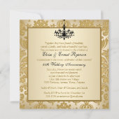FAUX Rabats Damassé Invitation 60e Anniversaire (Dos)