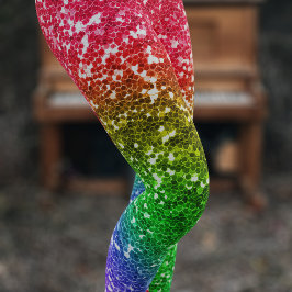 Faux Rainbow Glitter Kleurrijk Festival Leggings
