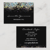 Faux Rainbow Metalitic Glitter Visitekaartje (Voorkant / Achterkant)