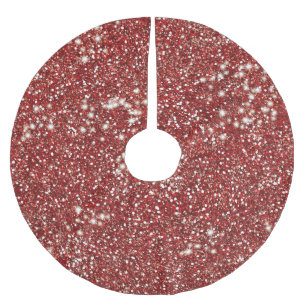 Faux Red Glitter Texture look-like Graphic Kerstboom Rok