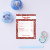 Faux Red Glitter-textuur met aangepaste tekst Flyer (Enkel)