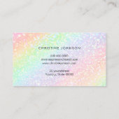 FAUX regenboogglitter Visitekaartje (Achterkant)