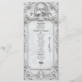 Faux relief en marbre blanc 3D Anges cygnes Menu p (Devant)