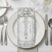 Faux relief en marbre blanc 3D Anges cygnes Menu p