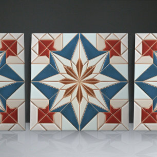 Faux Relief Floral Carreau Marocain Accent de Déco