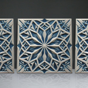 Faux Relief Floral Carreau Marocain Accent de Déco