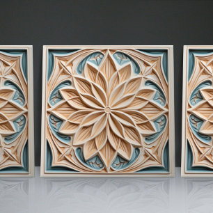 Faux Relief Floral Carreau Marocain Accent de Déco
