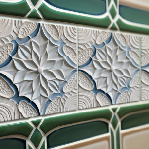 Faux Relief Floral Carreau Marocain Accent de Déco