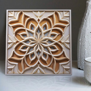 Faux Relief Floral Carreau Marocain Accent de Déco