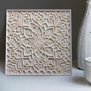 Faux Relief Floral Moroccan Tegel Home Decor Accen Tegeltje