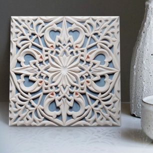 Faux Relief Floral Moroccan Tegel Home Decor Accen Tegeltje