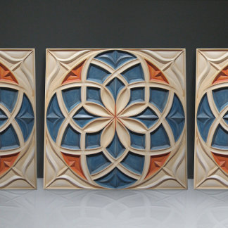 Faux Relief Floral Moroccan Tegel Home Decor Accen Tegeltje