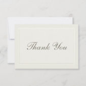 Faux reliëf formele traditionele bruiloft dank u bedankkaart (Voorkant)