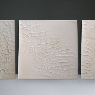 Faux Relief Glazed White Minimalist Home Decor Tegeltje