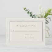 Faux reliëf Lijst Ecru Formele bruiloft reactie (Staand voorkant)