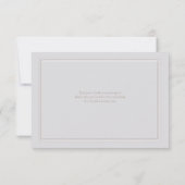 Faux reliëf orchidee Lijst ivoor bruiloft dank u Bedankkaart (Achterkant)