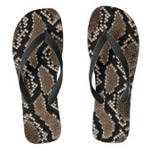 Faux Reticulated Python Snake Skin Teenslippers (Voetbed)