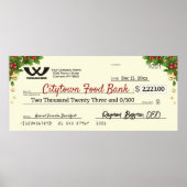 Faux reuzenliefdadigheidscontrole kerstheilige ste poster (Voorkant)