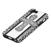 Faux Rhinestone Cross Iphone 5 Hoesje (Onderkant)