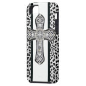 Faux Rhinestone Cross Iphone 5 Hoesje (Achterkant Links)