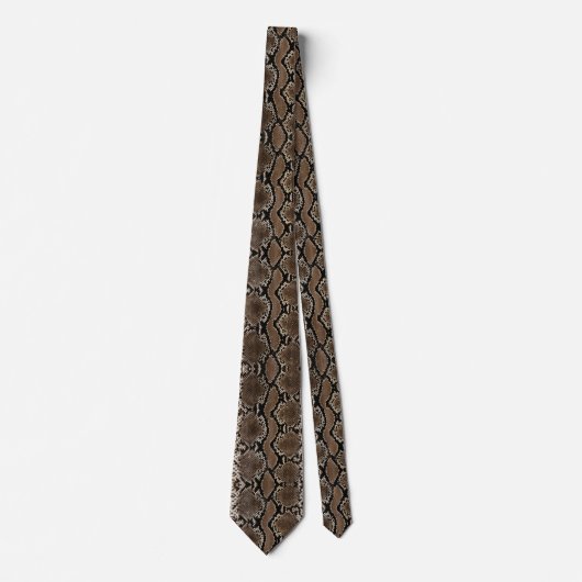 Faux Rock Python Snake Skin Man Stropdas (Voorkant)