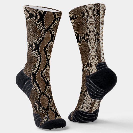 Faux Rock Python Snakeskin Sokken (Gebogen)