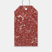 Faux rode glitter textuur look-like dank u cadeaulabel (Achterkant)