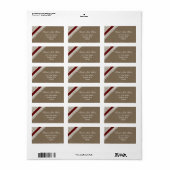 FAUX rode kant en overlapping, het etiket van het  (Full Sheet)