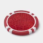 Faux rood alligator leer poker chips (Enkel)