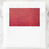 Faux rood alligator leer rechthoekige sticker (Tas)