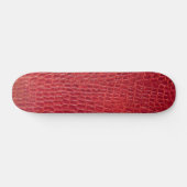 Faux rood alligator leer skateboard (Horizontaal)