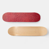 Faux rood alligator leer skateboard (Horizontaal)