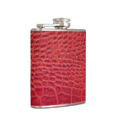 Faux rood alligatorleder heupfles (Rechts)