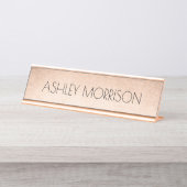 Faux Roos Gold Bureau Naambordje (Voorkant)