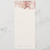 Faux roos Gold elegant kant trouwmenu Menu (Achterkant)