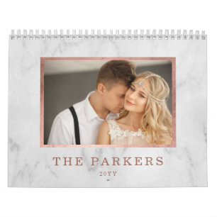 Faux Roos Gold en marmer Multifoto Kalender