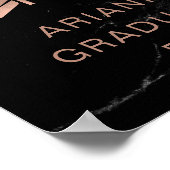 Faux Roos Gold en marmer | Welkom Afstudeerder Par Poster (Hoek)