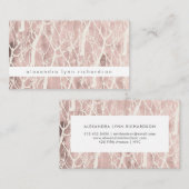 Faux Roos Gold en White Trendy Trees Pattern Visitekaartje (Voorkant / Achterkant)