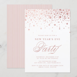 Faux Roos Gold Foil Confetti Nieuwjaarsfeest Kaart