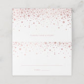 Faux Roos Gold Foil Confetti Stippen Elegant Weddi (Buitenkant ongevouwen)