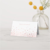 Faux Roos Gold Foil Confetti Stippen Elegant Weddi (Achterkant)