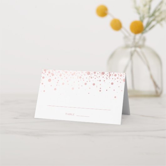 Faux Roos Gold Foil Confetti Stippen Elegant Weddi (Voorkant)