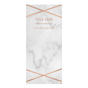 Faux Roos Gold Geometric op marmer Reclamekaart