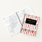 Faux Roos Gold Glitter Cute Kitchen Utiers Notitieboek (Binnen)